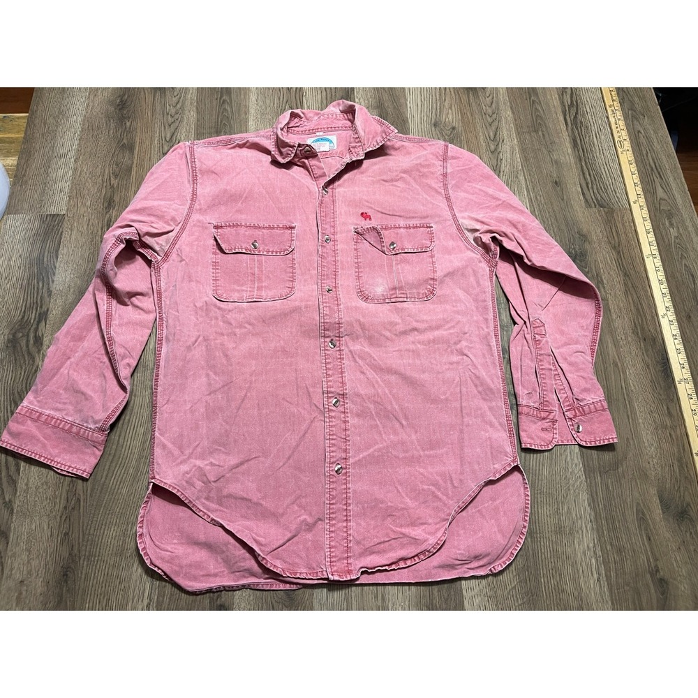 Gary Nesse Shirt, Men's Size Large, Red, Long Sleeve, Button Up Shirt